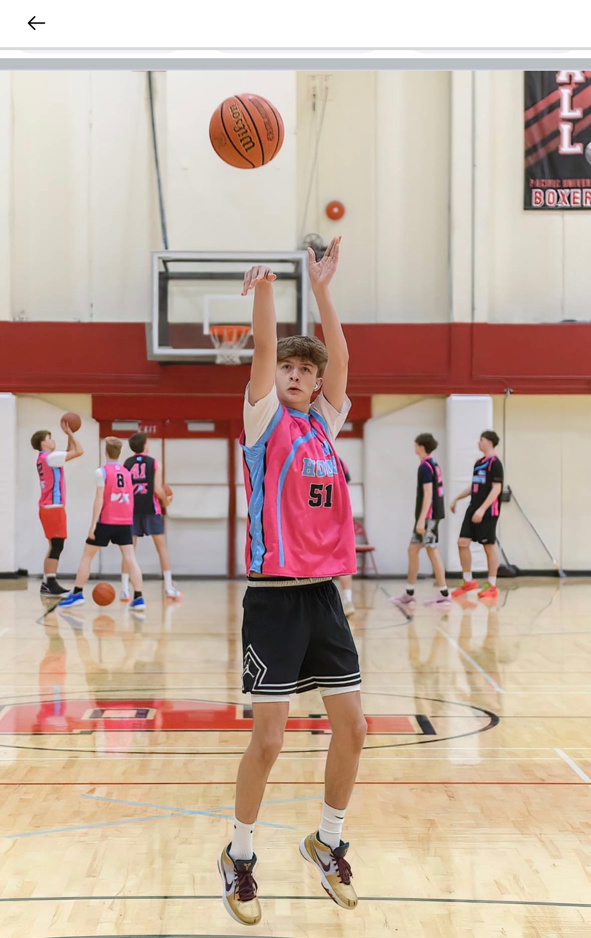 Liam at AAU tournament